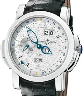 Ulysse Nardin GMT +/- Perpetual 329-60 Platinum Silver