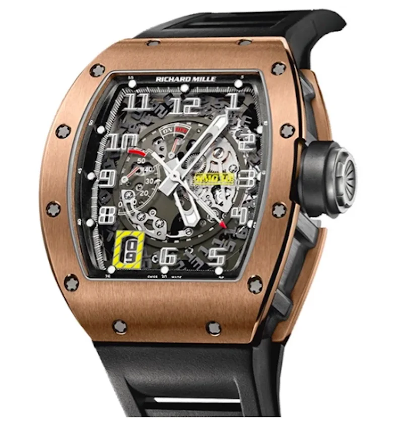 Richard Mille RM 030 RM 030 50mm Rose gold Transparent