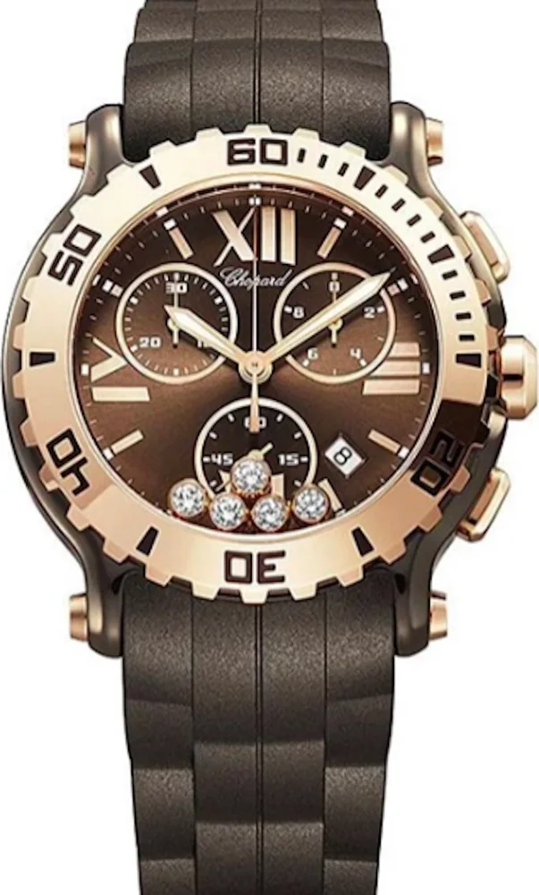 Chopard Happy Sport 288515-9003 42mm Rose gold Brown