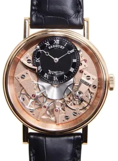 Breguet Tradition 7057br/r9/9w6 Rose gold Black and Golden