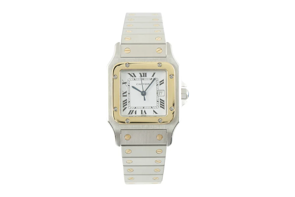 Cartier Santos 2961 29mm Yellow gold and stainless steel Silver