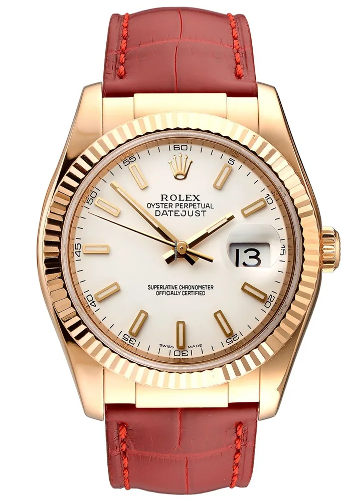 Rolex Datejust 116138 36mm Yellow gold White