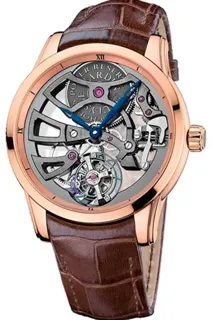 Ulysse Nardin Classic Skeleton Tourbillon 1702-129 Rose gold Silver