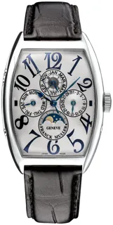 Franck Muller Cintru00e9e Curvex 6850 CC QPB White gold Silver