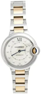 Cartier Ballon Bleu 3489 33mm Yellow gold and Stainless steel Silver