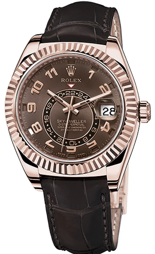 Rolex Sky-Dweller 326135 42mm Rose gold Brown