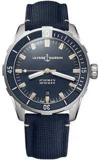 Ulysse Nardin Diver 8163-175/93 42mm Stainless steel Blue