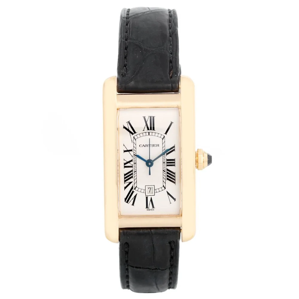 Cartier Tank Américaine 1725 22mm Yellow gold White