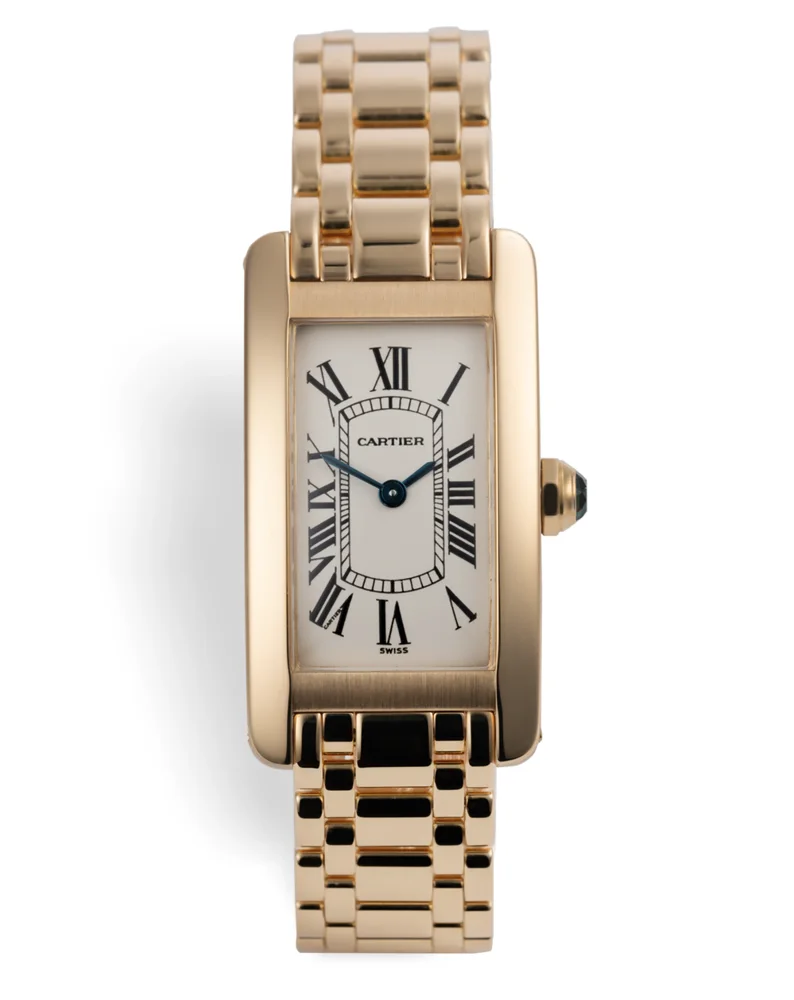 Cartier Tank Américaine 1710 19mm Yellow gold White