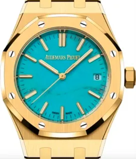 Audemars Piguet Royal Oak 15550BA.OO.1356BA.01 Yellow gold Turquoise