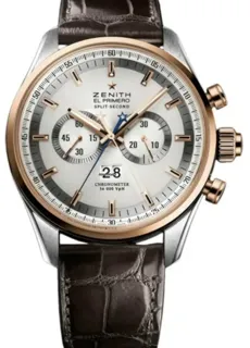 Zenith El Primero Chronograph 51.2050.4026/01.C713 Yellow gold and Stainless steel Silver