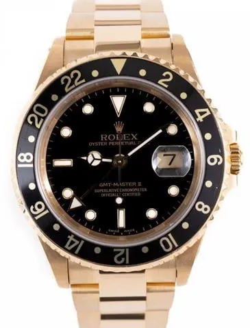 Rolex GMT-Master II 16718 40mm Yellow gold Black