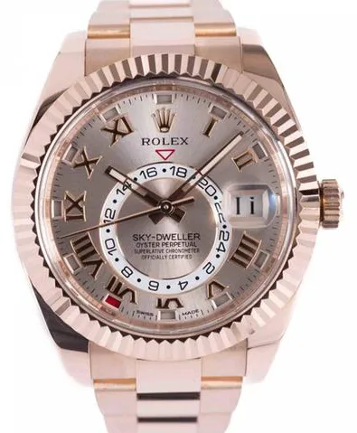 Rolex Sky-Dweller 326935 42mm Rose gold Silver