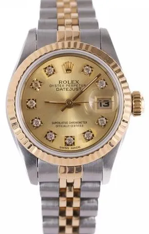 Rolex Lady-Datejust 69173 26mm Yellow gold and stainless steel Champagne