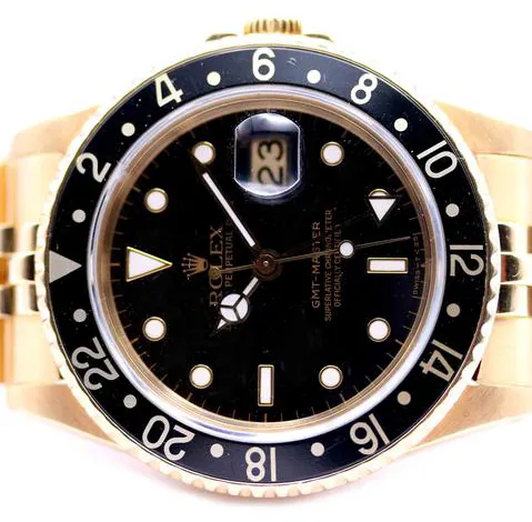 Rolex GMT-Master 16758 40mm Yellow gold Black