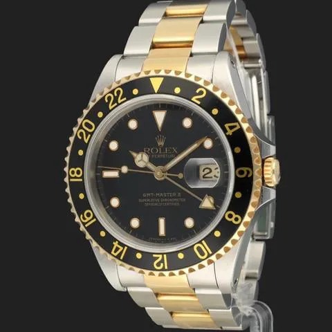 Rolex GMT-Master II 16713 40mm Yellow gold and Stainless steel Black