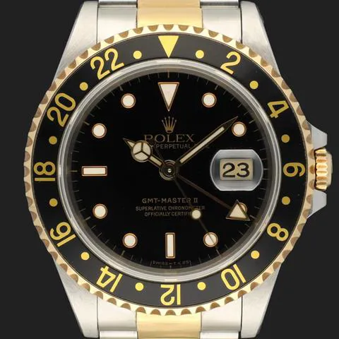 Rolex GMT-Master II 16713 40mm Yellow gold and Stainless steel Black 1