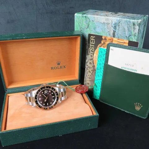 Rolex GMT-Master II 16713 40mm Yellow gold and Stainless steel Black 7