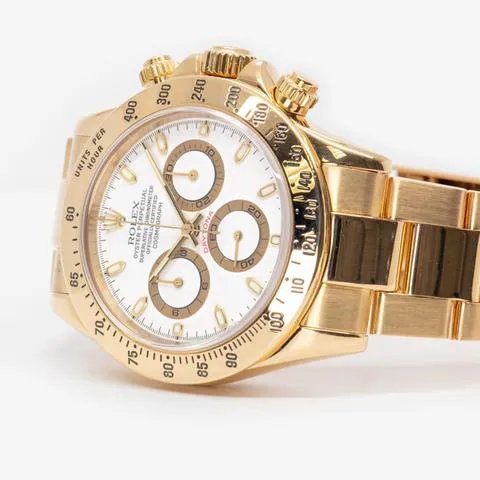 Rolex Daytona 116528 40mm Yellow gold White 1