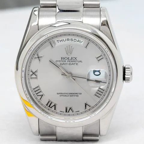 Rolex Day-Date 36 118209 36mm White gold Silver