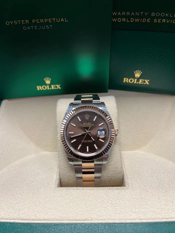 Rolex Datejust 41 126331-0001 41mm Oystersteel and Everose gold Brown 1