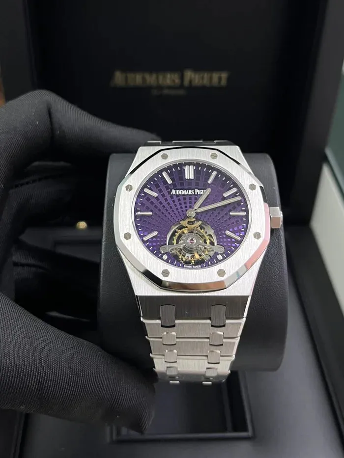 Audemars Piguet Royal Oak Tourbillon 26522ST.OO.1220ST.01 41mm Stainless steel Purple 4