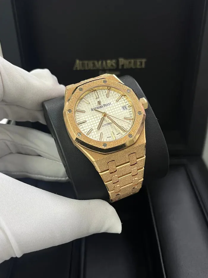 Audemars Piguet Royal Oak 15454OR.GG.1259OR.01 37mm 18K   Silver 5