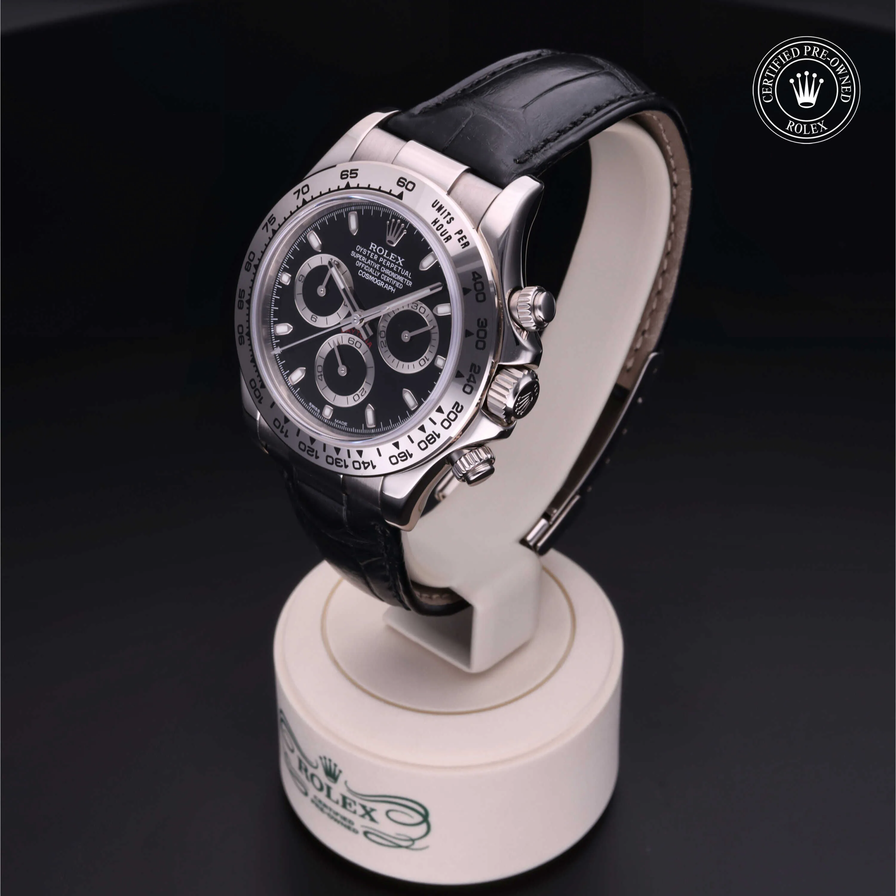 Rolex Daytona 116519 40mm White gold Black 2