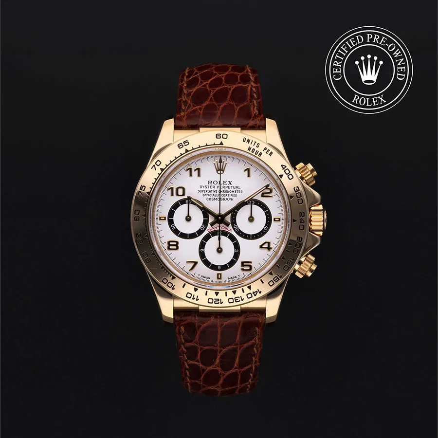 Rolex Daytona 16518 40mm Yellow gold White