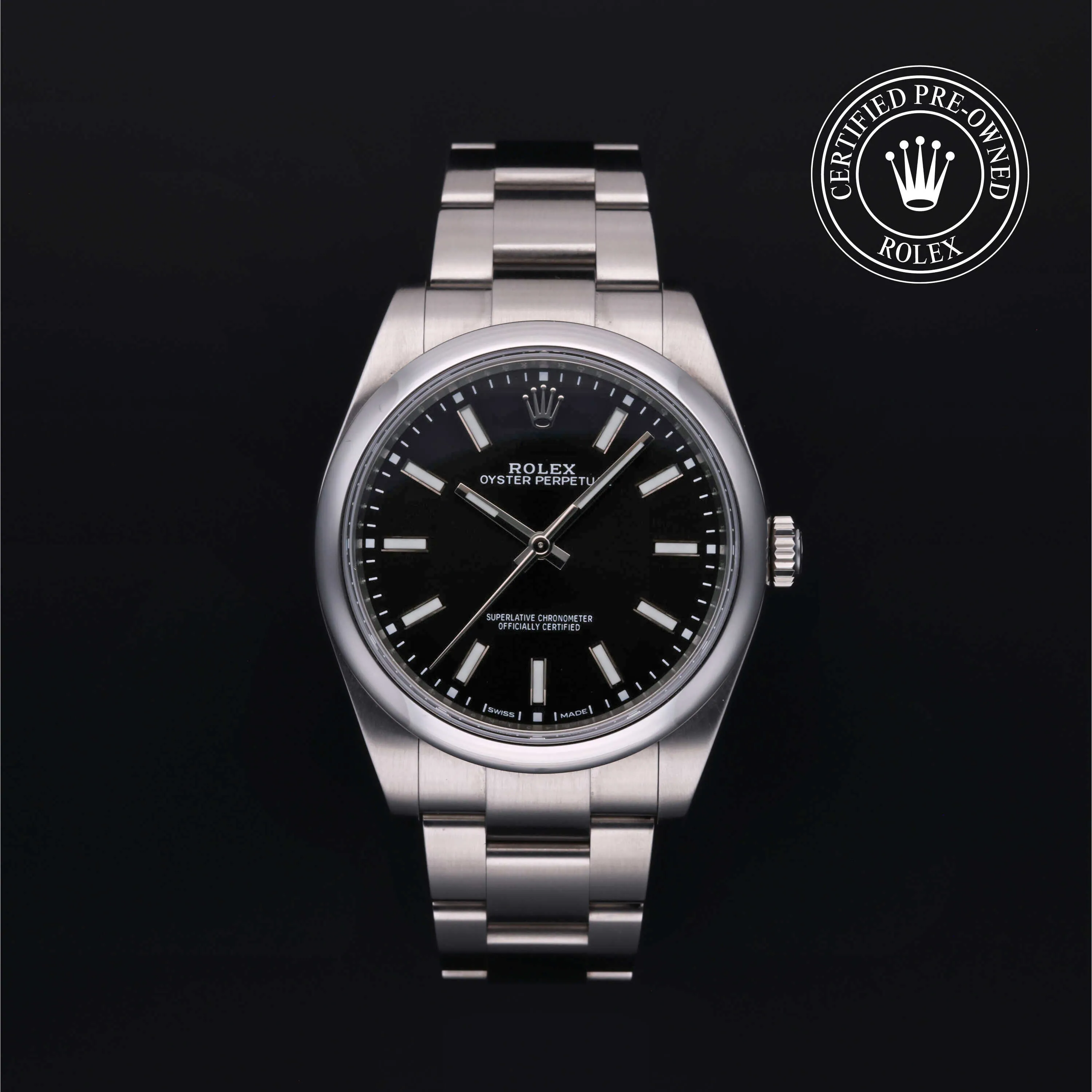 Rolex Oyster Perpetual 114300-0005 39mm Stainless steel Black