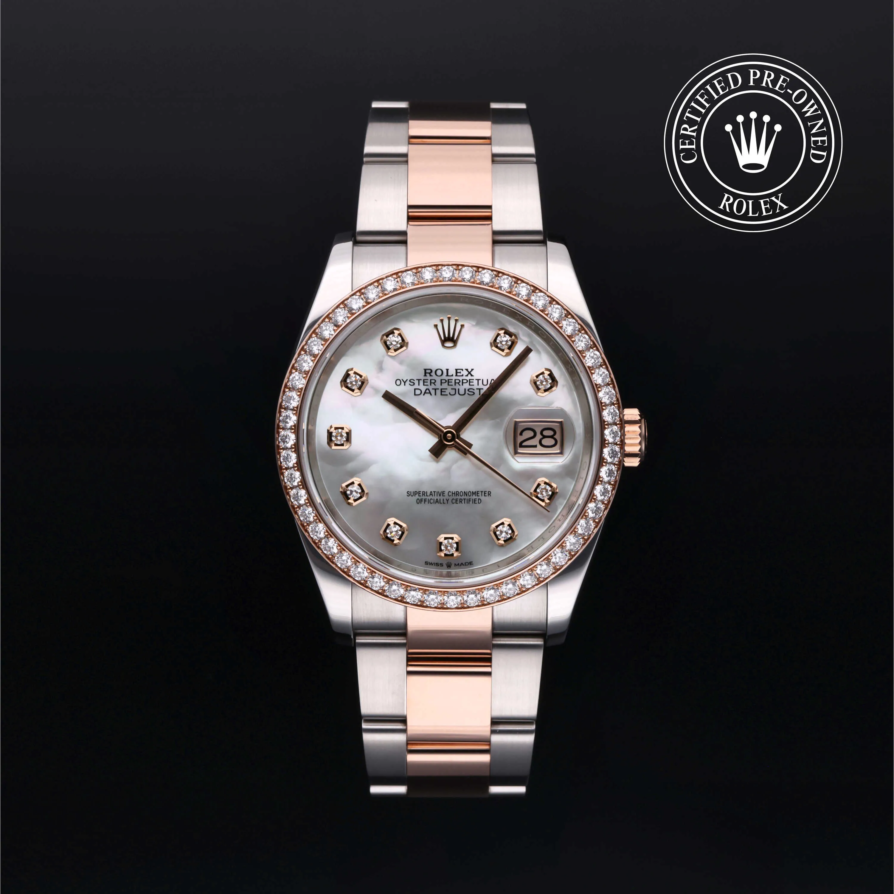 Rolex Datejust 126281RBR-0010 36mm Oystersteel and Everose gold White