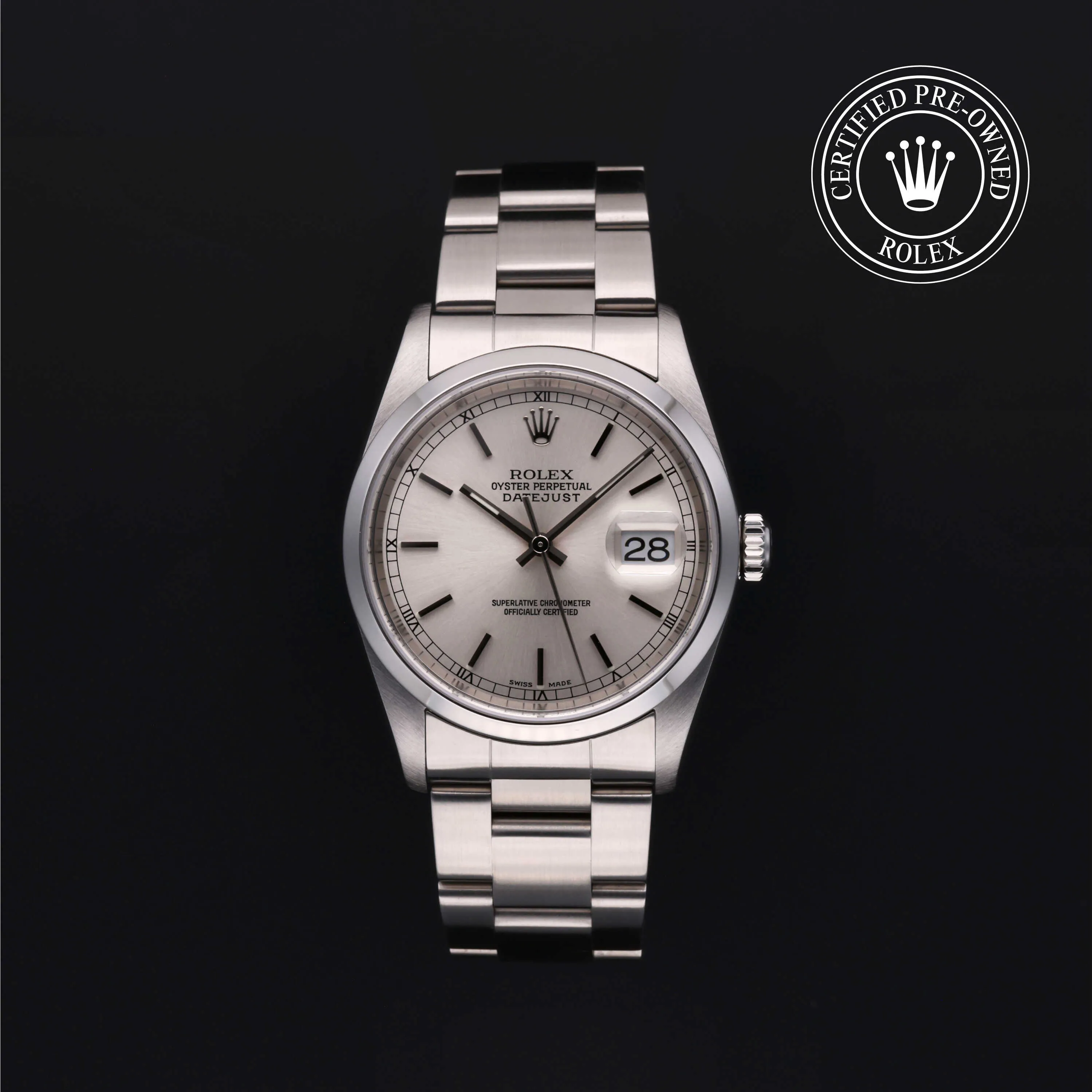 Rolex Datejust 36 16200 36mm Oystersteel Silver