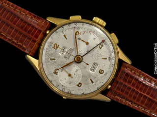 Angelus Chronodato 8713 Stainless steel and Gold-plated Silver