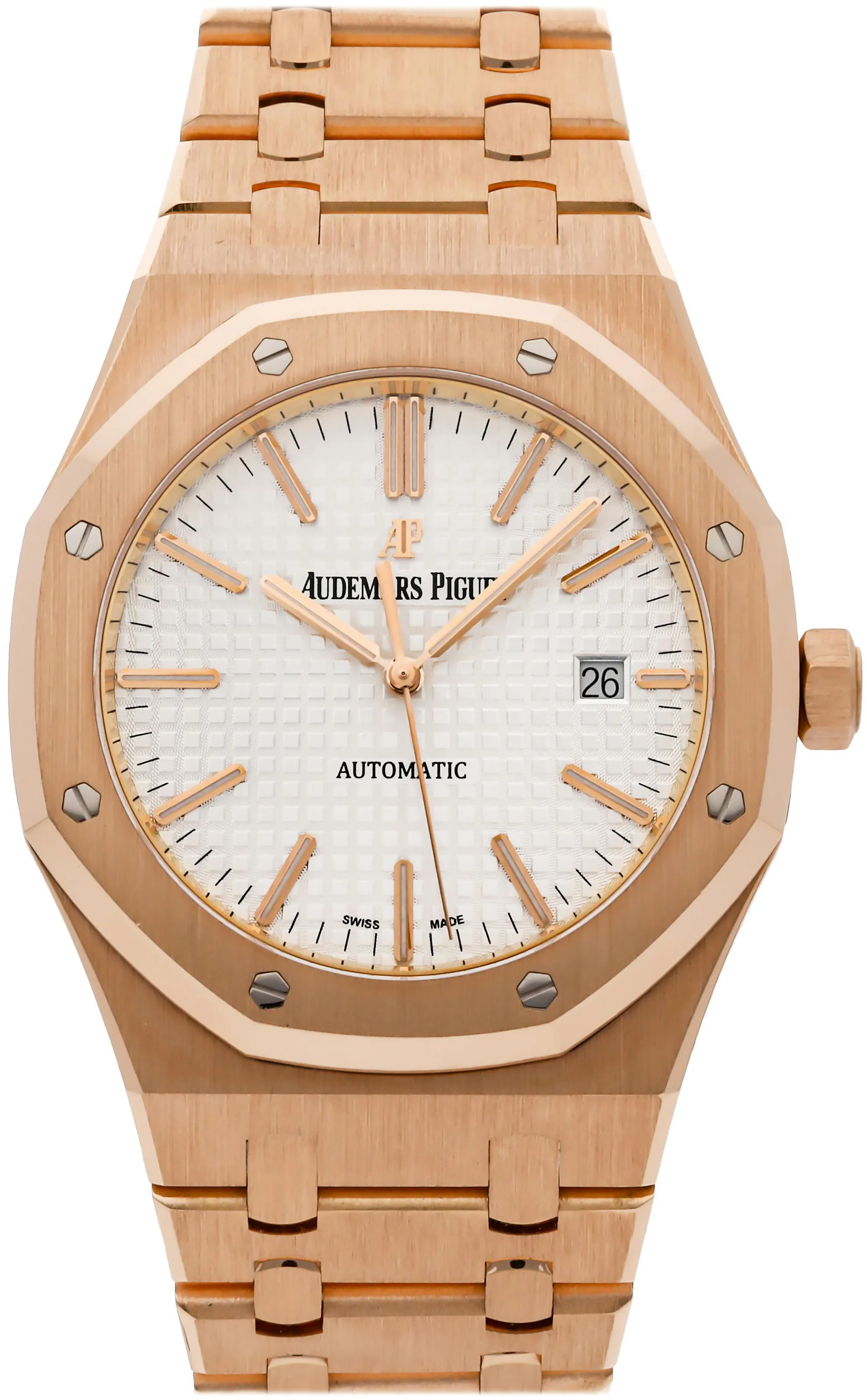 Audemars Piguet Royal Oak 15400OR.OO.1220OR.02 41mm Rose gold Silver