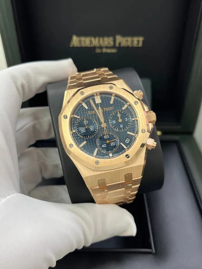 Audemars Piguet Royal Oak 26240OR.OO.1320OR.05 41mm Rose gold Blue 4