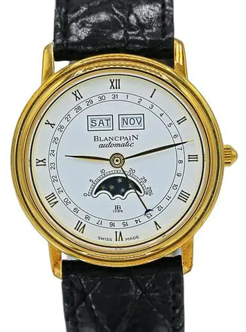 Blancpain Villeret 6595 34mm Yellow gold White