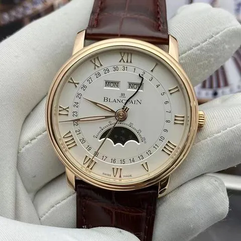 Blancpain Villeret Quantième Complet 6654-3642 40mm Rose gold White