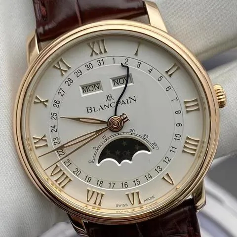 Blancpain Villeret Quantième Complet 6654-3642 40mm Rose gold White 1