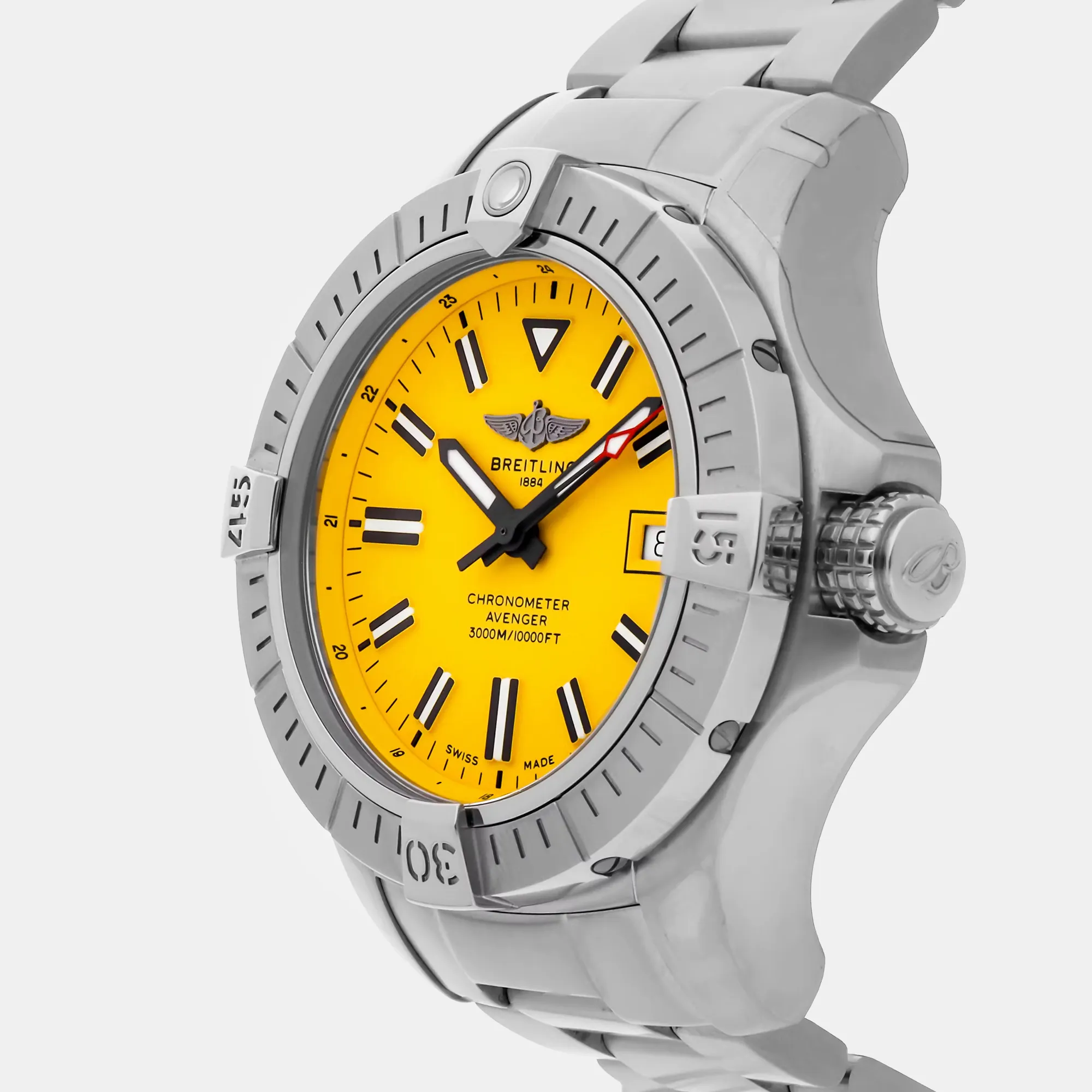 Breitling Avenger A17319101I1A1 45mm Stainless steel Yellow 1