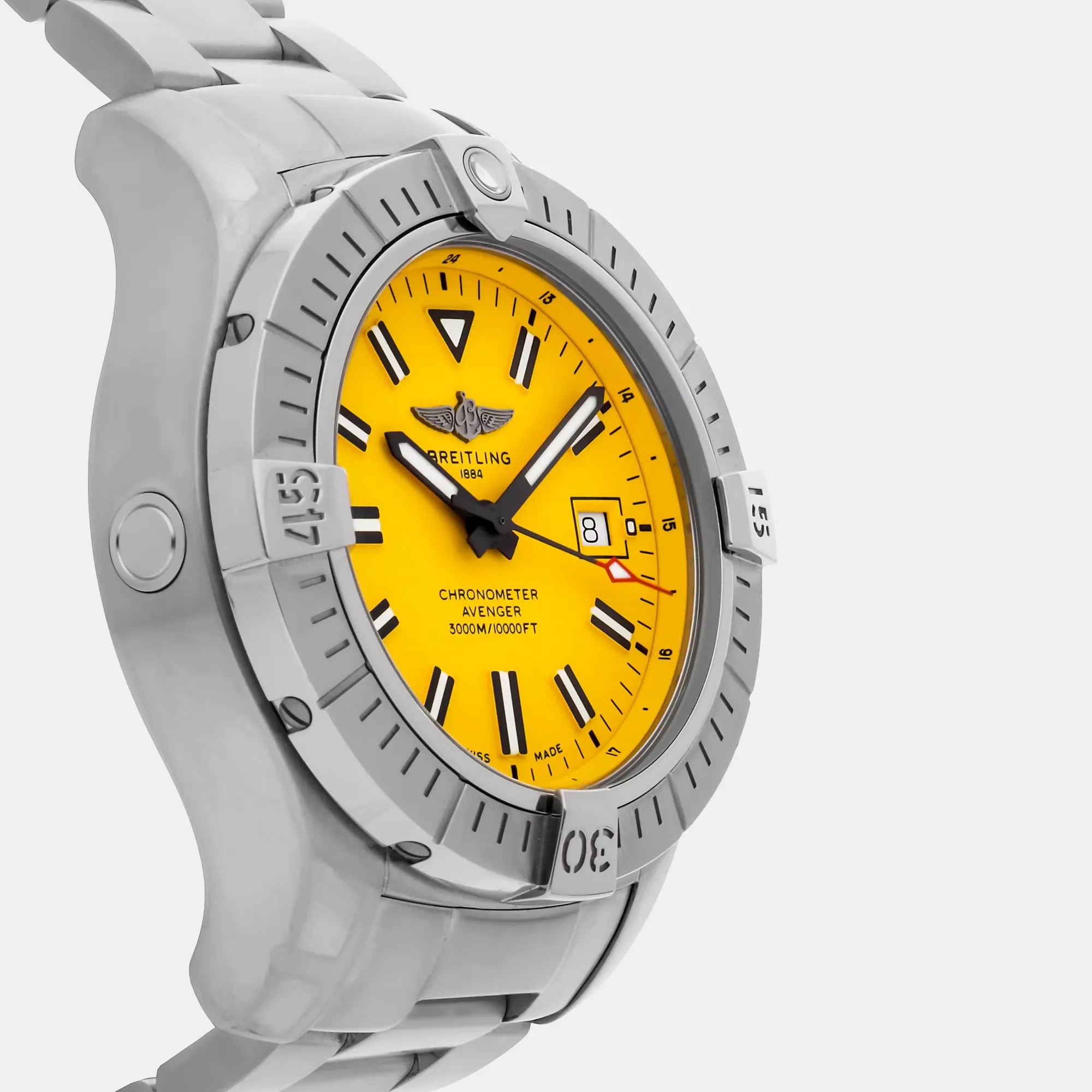 Breitling Avenger A17319101I1A1 45mm Stainless steel Yellow 2