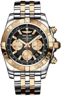 Breitling Chronomat 44 CB011012/B968/375C Yellow gold and Stainless steel Black