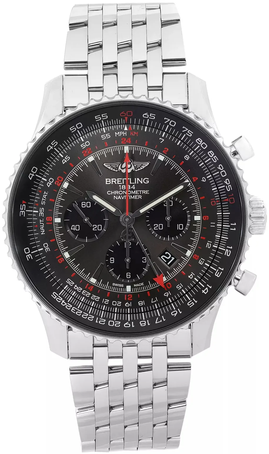 Breitling Navitimer AB04413A/F573/453A 48mm Stainless steel Gray