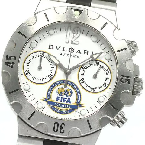 Bulgari Diagono SCB38S 38mm Stainless steel White