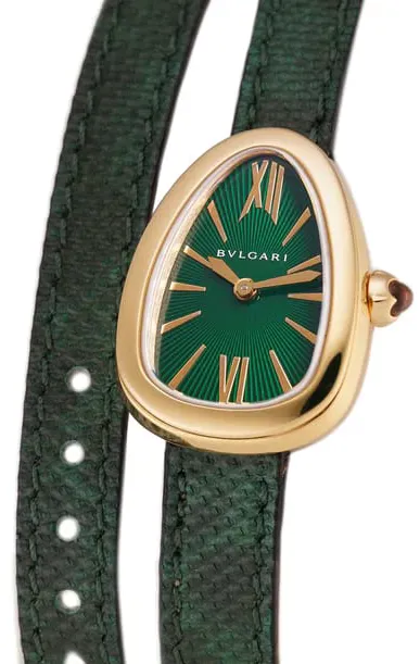 BVLGARI Serpenti 102726 27mm Rose gold Green