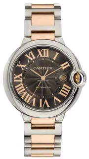 Cartier Ballon Bleu W6920032 Yellow gold and Stainless steel Brown