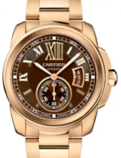 Cartier Caliber W7100040 Rose gold Brown