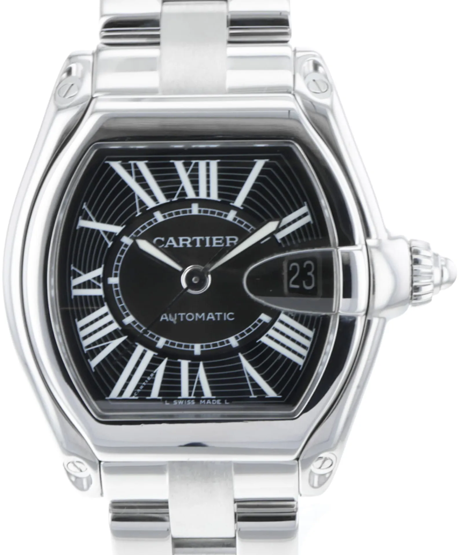 Cartier Roadster W62041V3 37mm Stainless steel Black