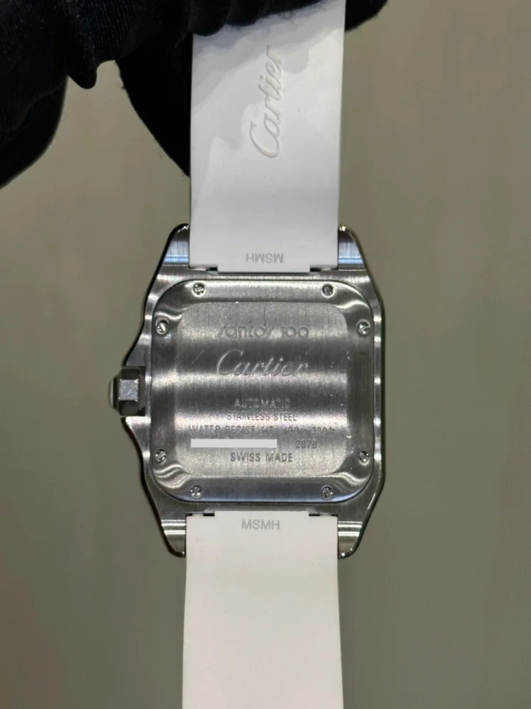 Cartier Santos 100 2878 33mm Stainless steel White 3