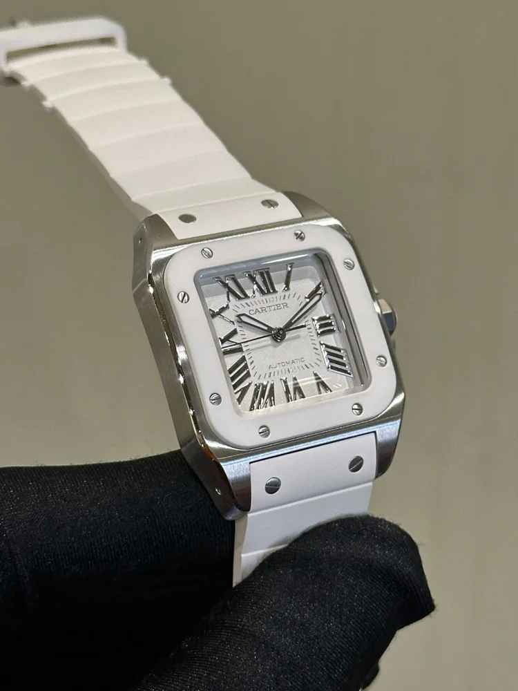 Cartier Santos 100 2878 33mm Stainless steel White 5