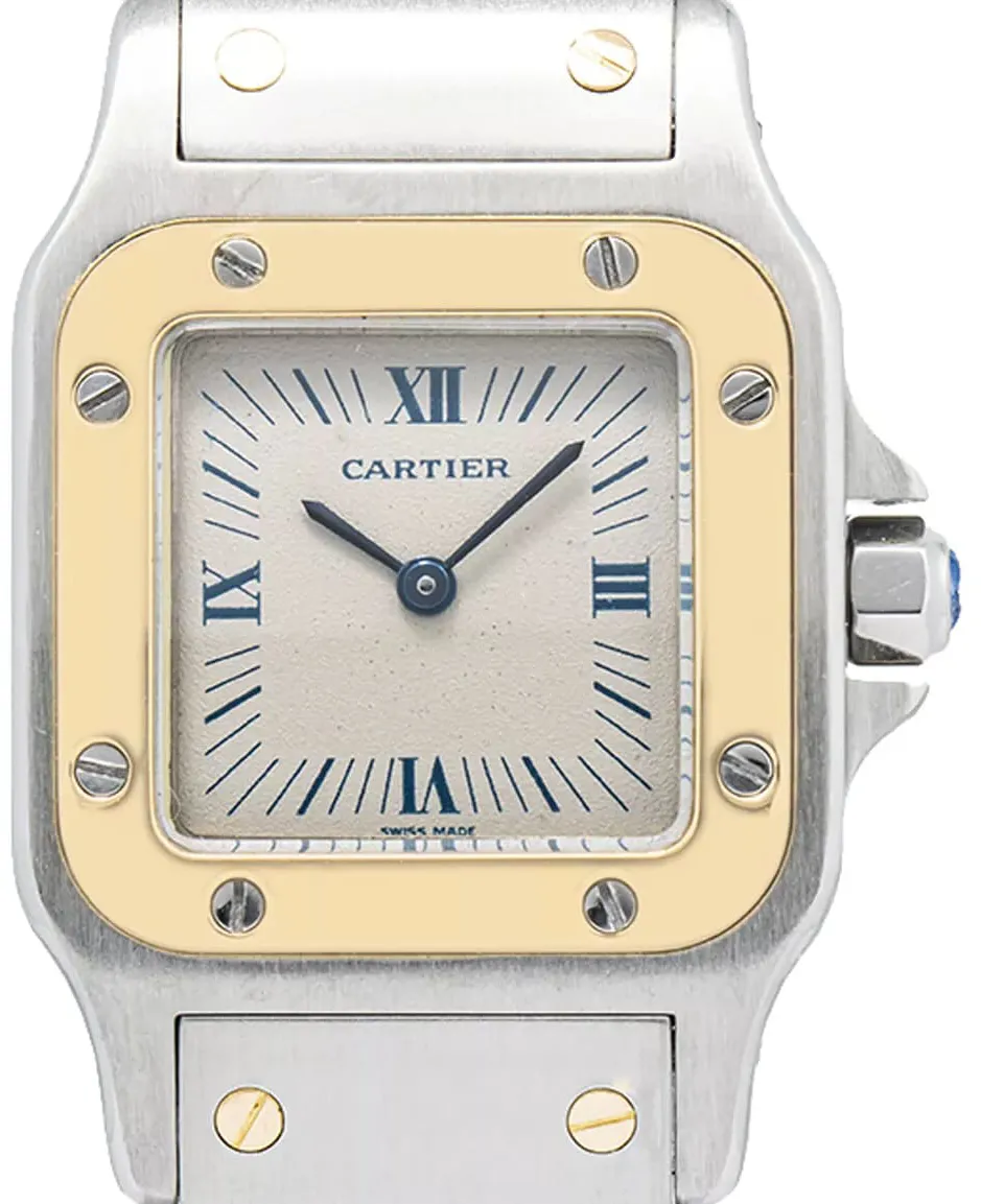 Cartier Santos 1057930 24mm Stainless steel Cream